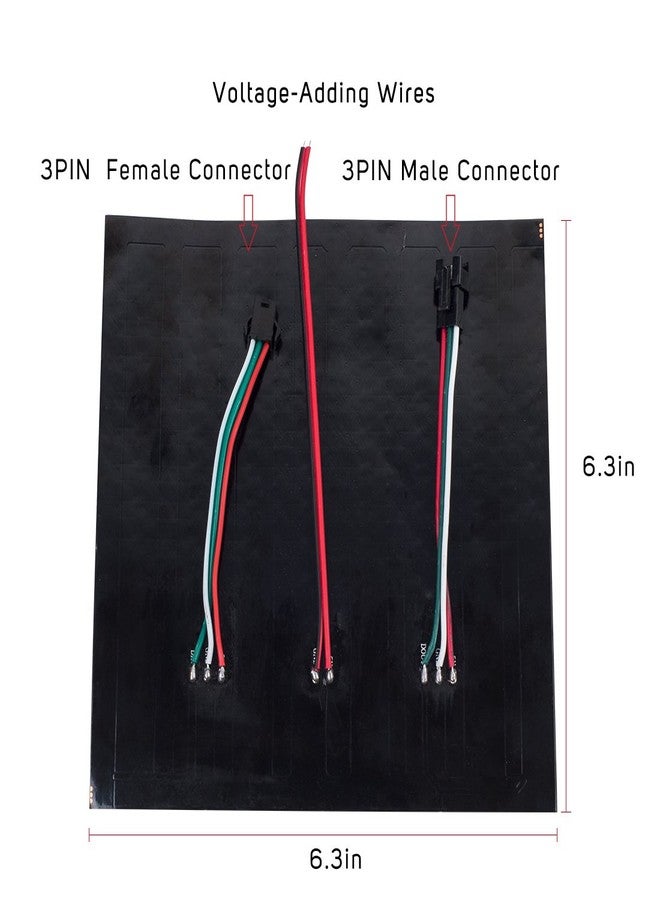 BTF-LIGHTING WS2812B ECO RGB Alloy Wires 5050SMD Individual Addressable 16X16 256 Pixels LED Matrix Flexible FPCB Full Color Works with WLED,SP802E,etc Controllers Image Video Text Display DC5V - Image 3